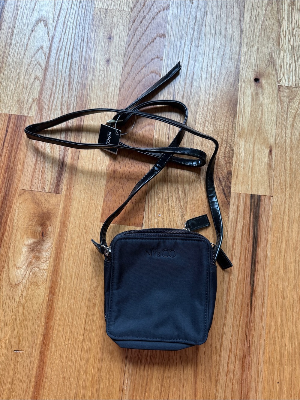 New York & Company Black Nylon Crossbody Bag